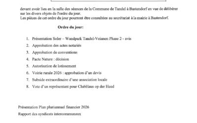 Conseil communal – 09.03.2026
