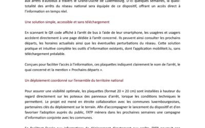 Campagne plaquettes QR aux arrêts de bus
