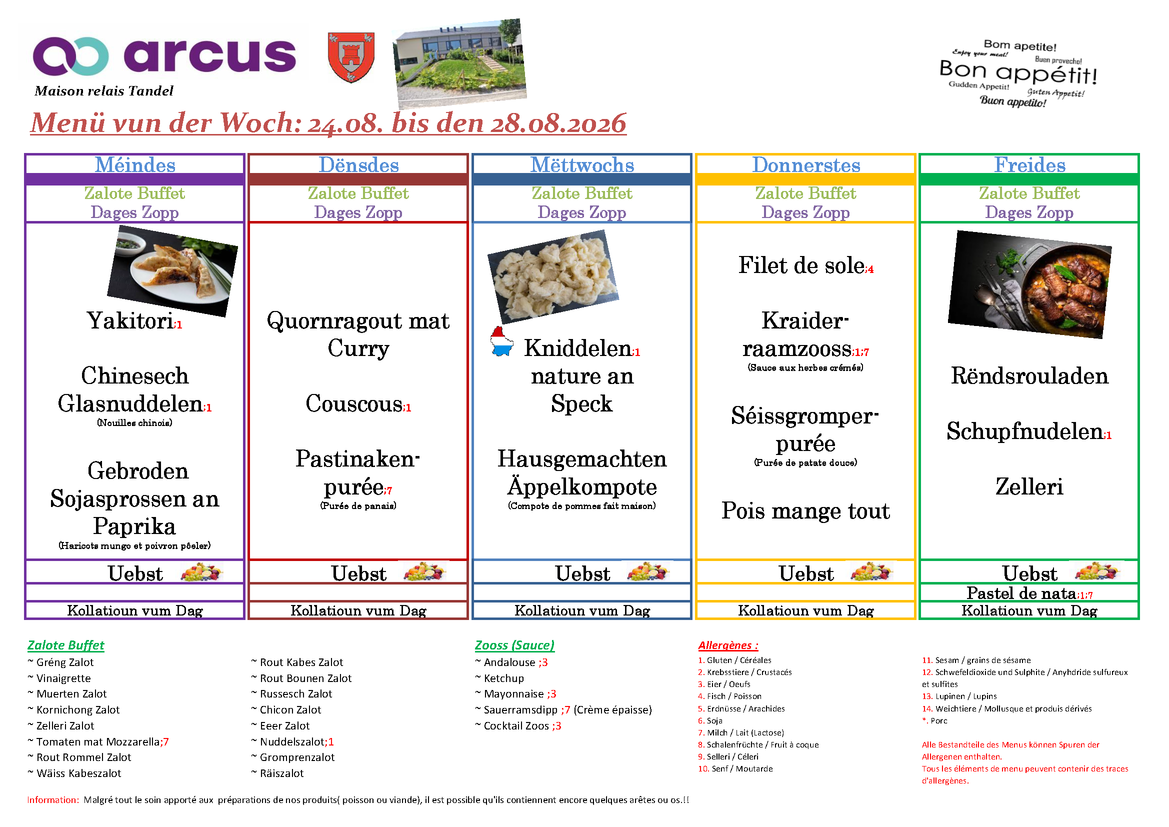 Menu de la semaine 35 (24.08.2026-28.08.2026)